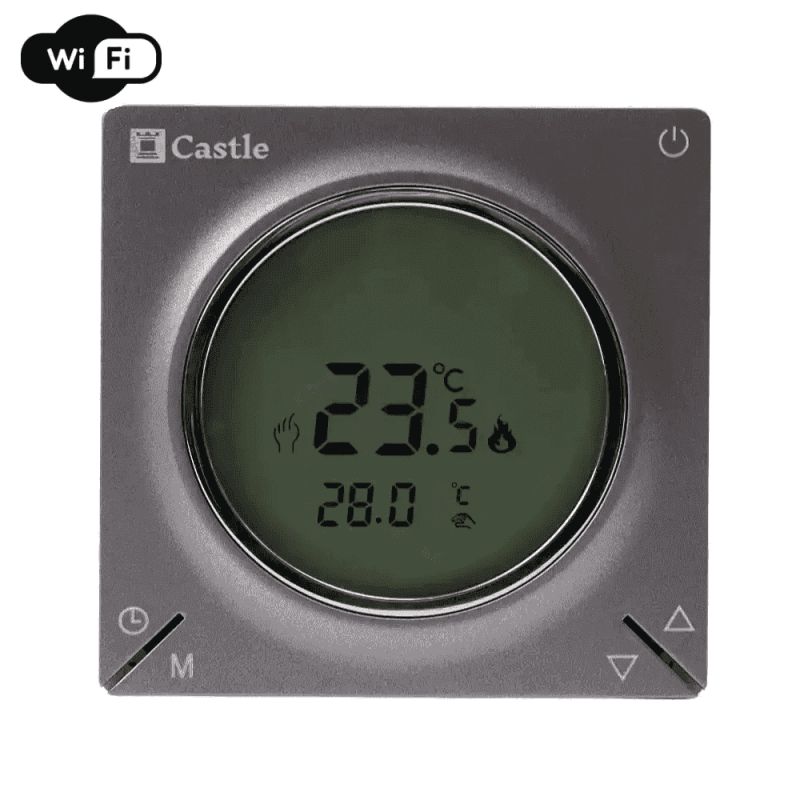 Терморегулятор програмований Castle AC829H з функцією WI-FI, графіт