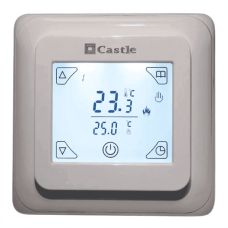 Терморегулятор программированный Castle V8.716, сенсорный, белый Терморегулятор программированный Castle V8.716, сенсорный, белый