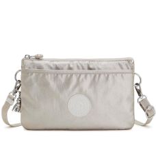 Сумочка Kipling Basic Plus Riri Metallic Glow, 3 л, 24x16x6,5 см, серебристая Сумочка Kipling Basic Plus Riri Metallic Glow, 3 л, 24x16x6,5 см, серебристая