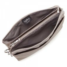 Сумочка Kipling Basic Plus Riri Metallic Glow, 3 л, 24x16x6,5 см, серебристая