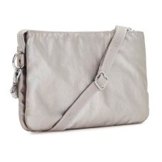 Сумочка Kipling Basic Plus Riri Metallic Glow, 3 л, 24x16x6,5 см, серебристая
