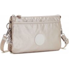 Сумочка Kipling Basic Plus Riri Metallic Glow, 3 л, 24x16x6,5 см, серебристая
