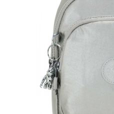 Рюкзак Kipling Basic Plus New Delia Compact Bright Metallic, 5 л, 18x23,5x13 см, серебристый
