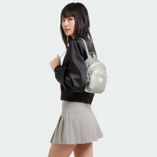 Рюкзак Kipling Basic Plus New Delia Compact Bright Metallic, 5 л, 18x23,5x13 см, серебристый