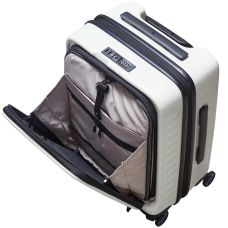 Чемодан Lojel Cubo V4 Off White S Exp. на 4 колесах, белый