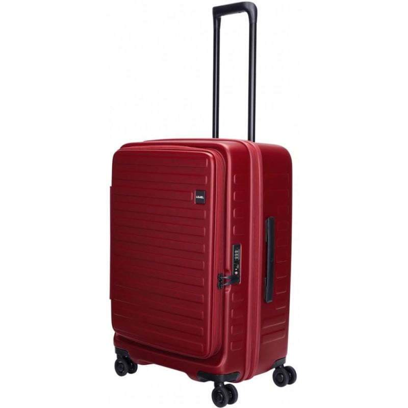 Валіза Lojel Cubo V4 Burgundy M Exp. на 4 колесах, бордова