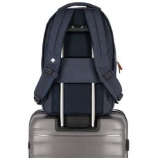 Рюкзак Travelite Basics Allround Melange Navy для ноутбука 15.6", синий