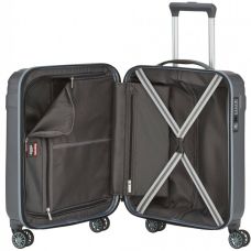 Чемодан Travelite Vector Anthracite S на 4 колесах, серый