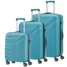 Чемодан Travelite Vector Turquoise M+ на 4 колесах, голубой