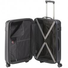 Валіза Travelite Vector Anthracite M+ на 4 колесах, сіра