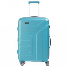 Чемодан Travelite Vector Turquoise M+ на 4 колесах, голубой