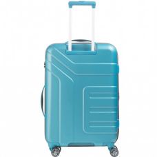 Чемодан Travelite Vector Turquoise M+ на 4 колесах, голубой