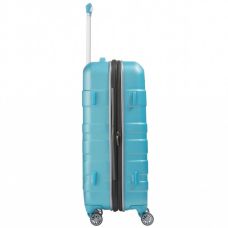 Чемодан Travelite Vector Turquoise M+ на 4 колесах, голубой