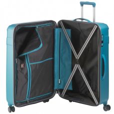 Чемодан Travelite Vector Turquoise L на 4 колесах, голубой
