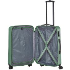 Чемодан Travelite Bali Green M на 4 колесах, зеленый