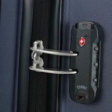 Чемодан Travelite City Navy M с карманом д/ноутбука 17.3" на 4 колесах, синий