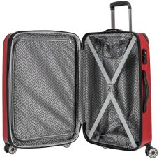 Чемодан Travelite City Red M exp на 4 колесах, красный