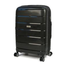 Чемодан Travelite Paklite Mailand Deluxe Black М на 4 колесах, черный
