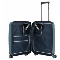 Чемодан Travelite Air Base Iceblue S на 4 колесах для ноутбука 15.6", синий