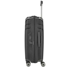 Чемодан Travelite Elvaa Black M exp на 4 колесах, черный