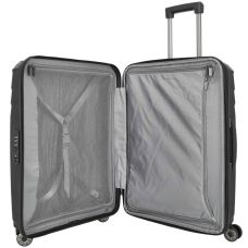 Чемодан Travelite Elvaa Black M exp на 4 колесах, черный