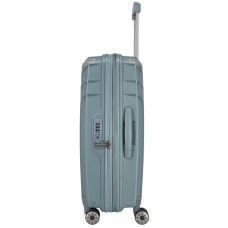 Чемодан Travelite Elvaa Bluegrey M exp на 4 колесах, голубой