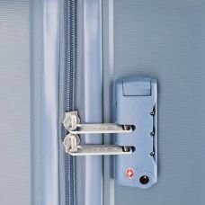 Чемодан Travelite Vaka Bluegrey M на 4 колесах, голубой