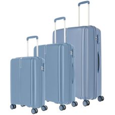 Чемодан Travelite Vaka Bluegrey M на 4 колесах, голубой