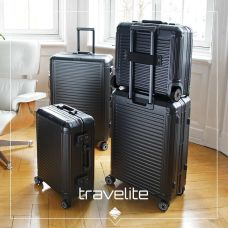 Бізнес-кейс Travelite Next Black на 2 колесах, чорний