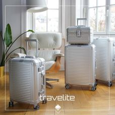 Чемодан Travelite Next Silver S на 4 колесах, серебристый