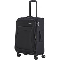 Чемодан Travelite Chios Black М exp на 4 колесах, черный