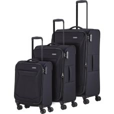Чемодан Travelite Chios Black М exp на 4 колесах, черный