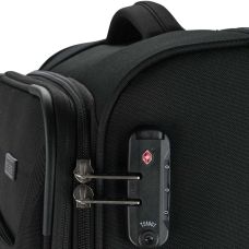 Чемодан Travelite Chios Black М exp на 4 колесах, черный