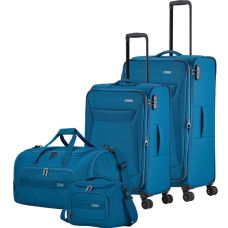 Валіза Travelite Chios Petrol L exp на 4 колесах, синя