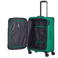 Чемодан Travelite Adria Green M exp на 4 колесах, зеленый