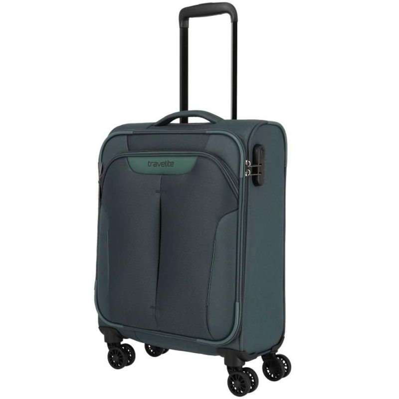 Чемодан Travelite Croatia Forest Green S на 4 колесах, зеленый