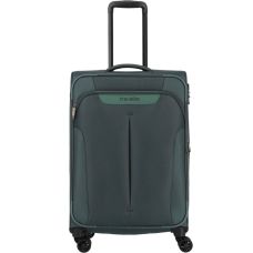 Валіза Travelite Croatia Forest Green М exp на 4 колесах, зелена