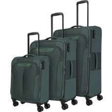 Валіза Travelite Croatia Forest Green М exp на 4 колесах, зелена