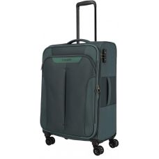 Валіза Travelite Croatia Forest Green М exp на 4 колесах, зелена