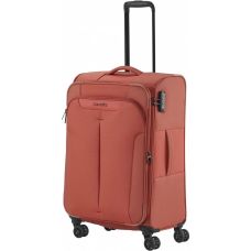 Чемодан Travelite Croatia Coral М exp на 4 колесах, коралловый