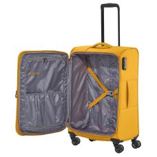 Чемодан Travelite Croatia Curry М exp на 4 колесах, желтый
