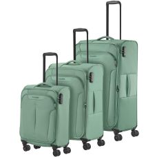 Чемодан Travelite Croatia Mint L exp на 4 колесах, мятный