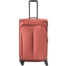 Чемодан Travelite Croatia Coral L exp на 4 колесах, коралловый