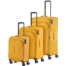 Чемодан Travelite Croatia Curry L exp на 4 колесах, желтый