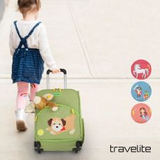 Чемодан детский Travelite Youngster Pink Unicorn S на 2 колесах, розовый