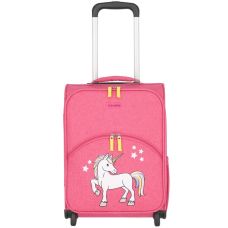 Чемодан детский Travelite Youngster Pink Unicorn S на 2 колесах, розовый