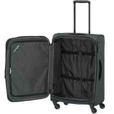 Валіза Travelite Derby Anthracite M exp на 4 колесах, сіра