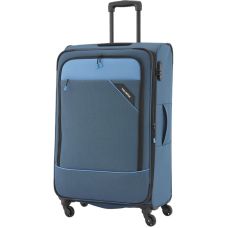 Валіза Travelite Derby Blue M exp на 4 колесах, синя