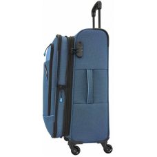 Валіза Travelite Derby Blue M exp на 4 колесах, синя