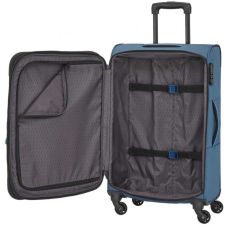 Валіза Travelite Derby Blue M exp на 4 колесах, синя